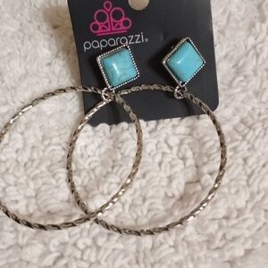 Canyon Circlet Blue Post Earrings